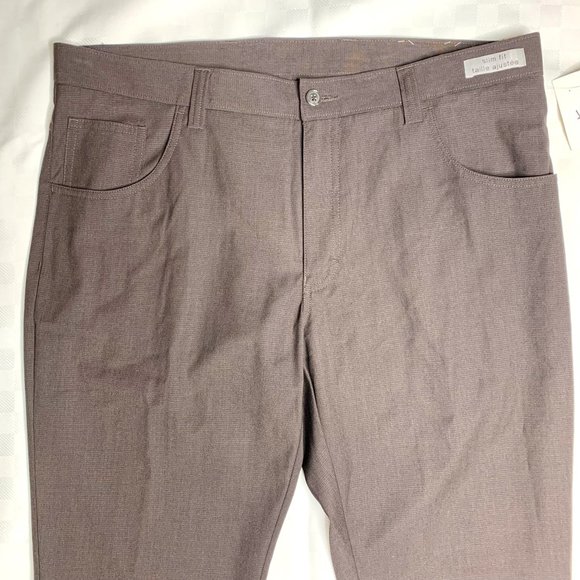 Zomelo Mens Suit Pants Slim Fit Brown Size 36 - Picture 9 of 10